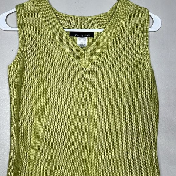 Jones New York V Neck Sweater Vest Green Color Size Small - Picture 5 of 9